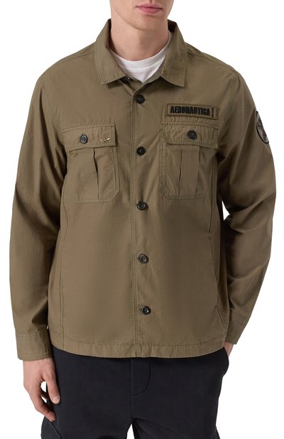 Хлопковая куртка-рубашка AERONAUTICA MILITARE, арт. 251AC032CT3505, фото 3