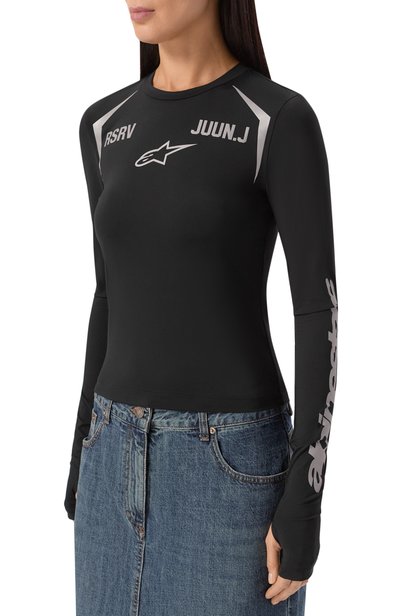 Лонгслив juun.j x alpinestars rsrv JUUN.J черного цвета по цене 33650 руб., арт. JW6941WN0, фото 3 Лонгслив juun.j x alpinestars rsrv JUUN.J, арт. JW6941WN0, фото 3