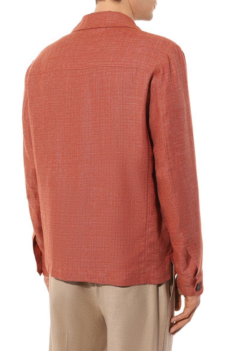 Куртка-рубашка изо льна и шерсти CANALI, арт. 030400/SG02368, фото 1