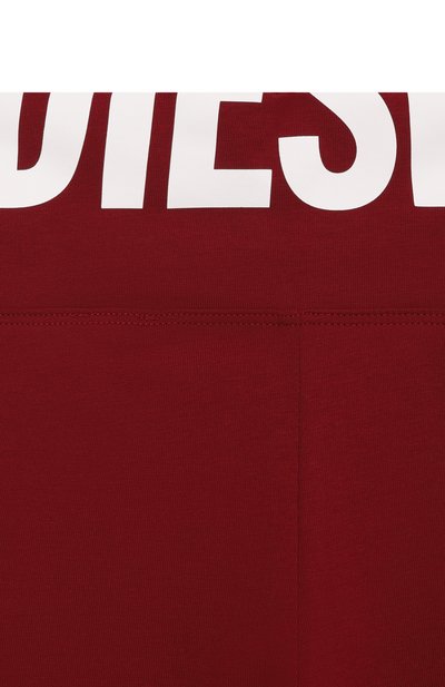 Хлопковые легинсы DIESEL бордового цвета по цене 7865 руб., арт. J02660/KYA0L, фото 3 Хлопковые легинсы DIESEL, арт. J02660/KYA0L, фото 3