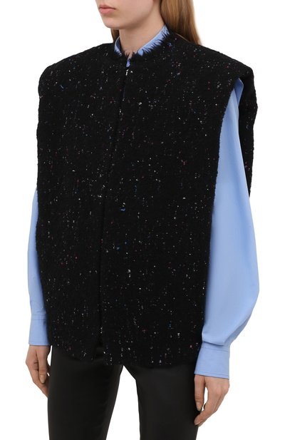Шерстяной жилет ISABEL MARANT черного цвета по цене 87300 руб., арт. VE1678-21A011I/GWENDAZI, фото 3 Шерстяной жилет ISABEL MARANT, арт. VE1678-21A011I/GWENDAZI, фото 3