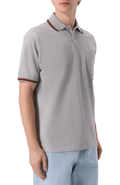 Хлопковое поло GUCCI, арт. 795174/XJHEE, фото 3