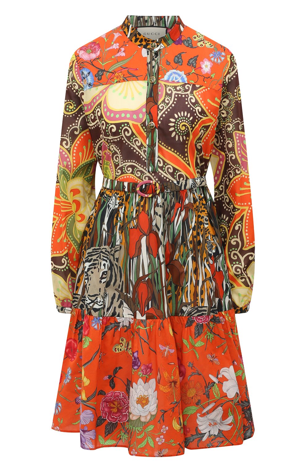 Хлопковое платье GUCCI разноцветного цвета по цене 316800 руб., арт. 583039 ZAB1R, фото 1 Хлопковое платье GUCCI, арт. 583039 ZAB1R, фото 1