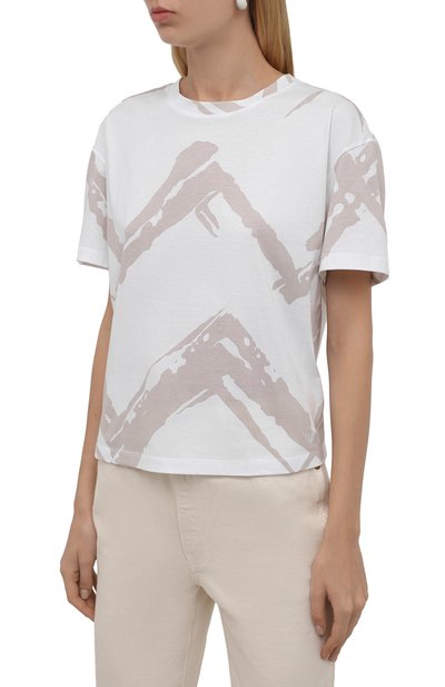 Хлопковая футболка EMPORIO ARMANI белого цвета по цене 15050 руб., арт. 6K2T7Y/2JSCZ, фото 3 Хлопковая футболка EMPORIO ARMANI, арт. 6K2T7Y/2JSCZ, фото 3
