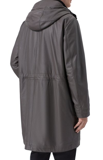 Кожаная парка с подкладкой из бобра MVST, арт. M25.1PM.0007/CERV0 SILKY, фото 4