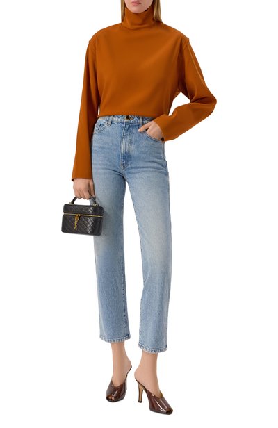 Мюли sabrina 95 SAINT LAURENT темно-коричневого цвета по цене 199500 руб., арт. 869716/AAGMI, фото 3 Мюли sabrina 95 SAINT LAURENT, арт. 869716/AAGMI, фото 3