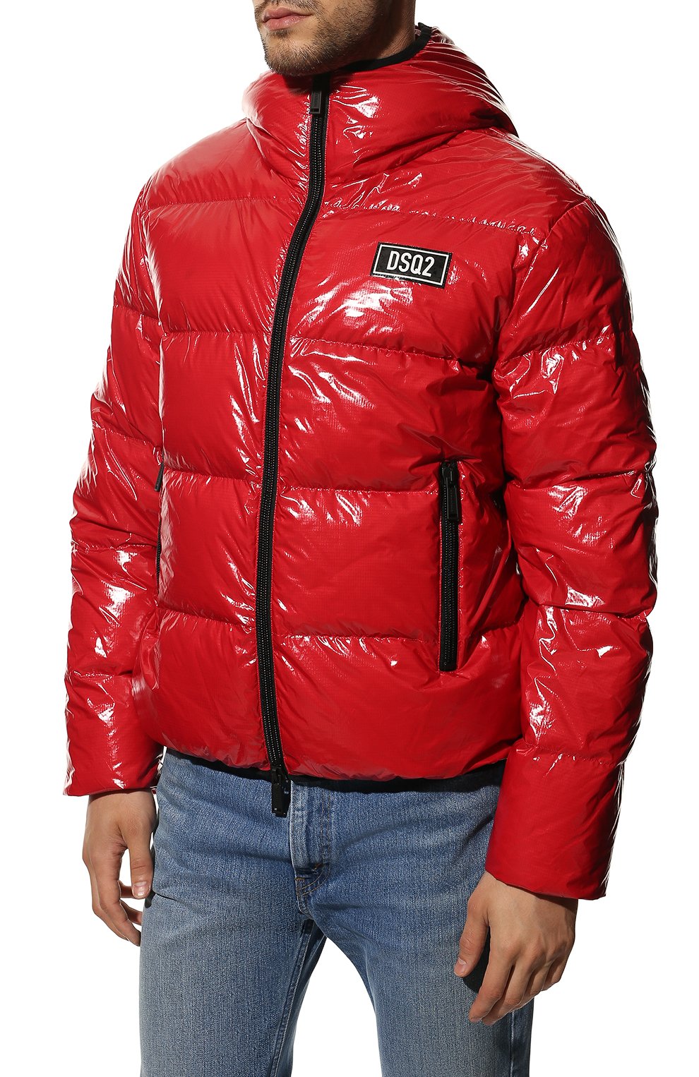 Пуховик DSQUARED2 красного цвета по цене 74900 руб., арт. S74AM1322/S54056, фото 3 Пуховик DSQUARED2, арт. S74AM1322/S54056, фото 3