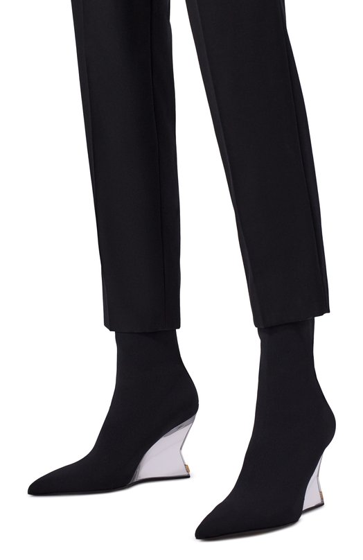 Текстильные ботильоны Balmain GN1TE201/TKNI Чёрный  GN1TE201/TKNI Фото 2