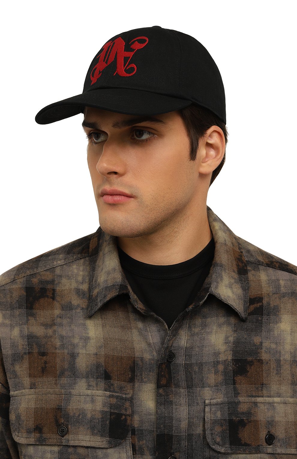 Хлопковая бейсболка PALM ANGELS, арт. PMLB104F24FAB004, фото 2