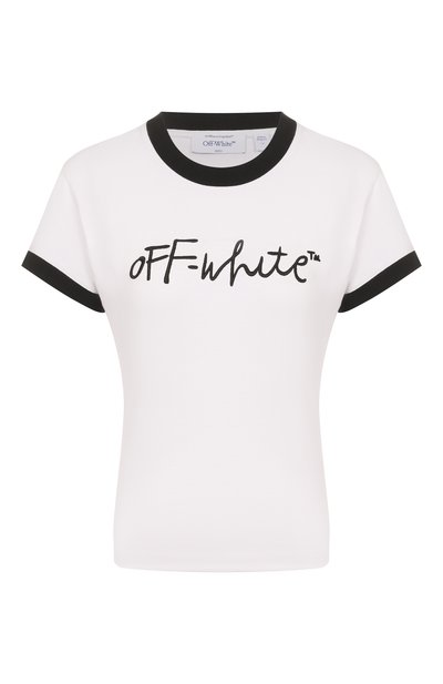 Женская хлопковая футболка OFF-WHITE, арт. 0WAA112S26JER001