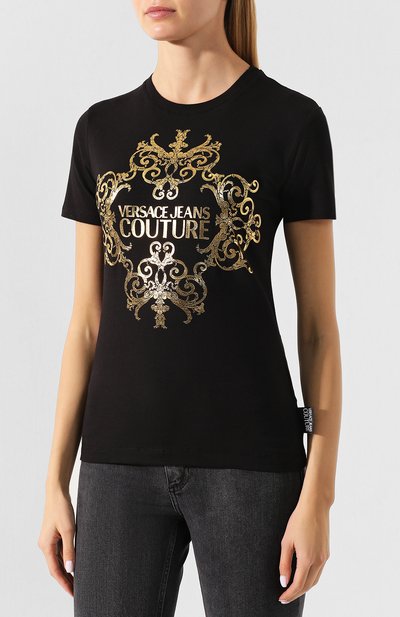 Хлопковая футболка VERSACE JEANS COUTURE, арт. B2HUA7AE-UDP608 BAR0QUE/30215, фото 3