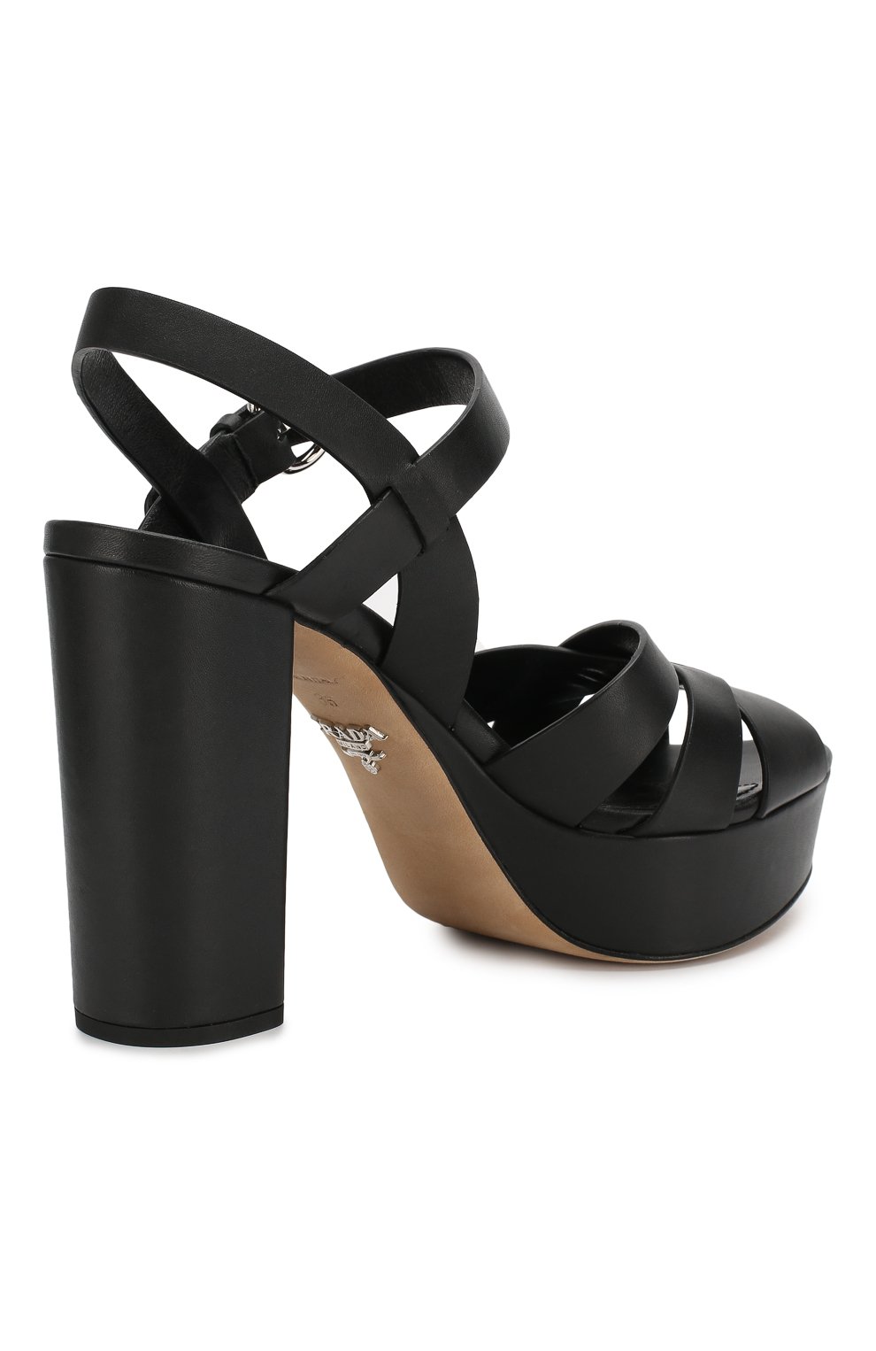 Кожаные босоножки PRADA, арт. 1XP64A-3A6F-F0002-105, фото 3