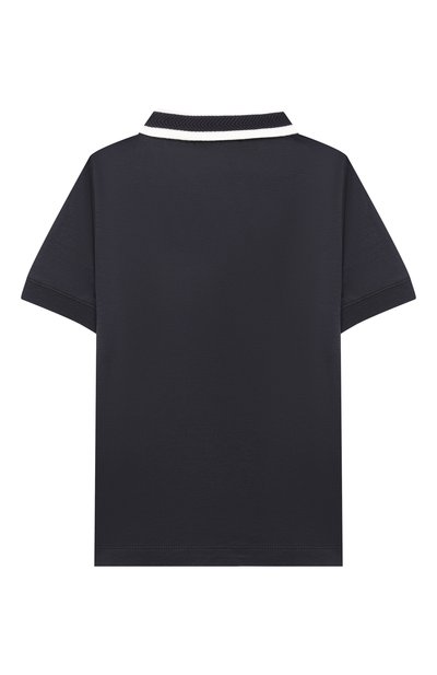 Поло из лиоцелла и хлопка EMPORIO ARMANI темно-синего цвета по цене 13000 руб., арт. EB000910/AF10127, фото 2 Поло из лиоцелла и хлопка EMPORIO ARMANI, арт. EB000910/AF10127, фото 2