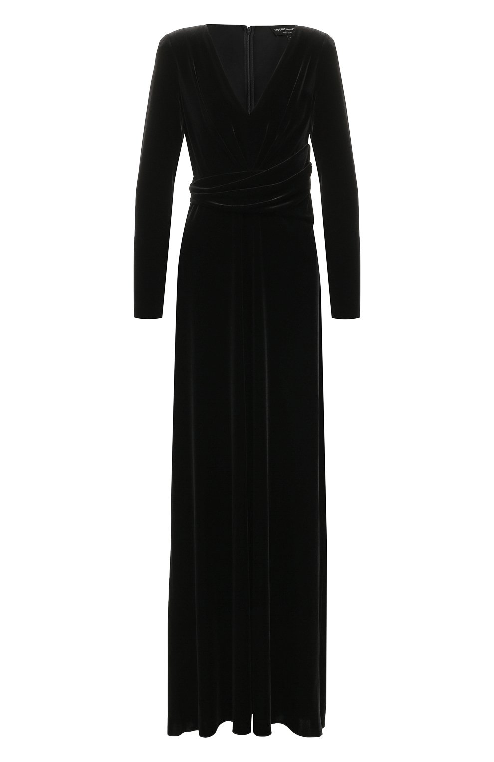 Бархатное платье EMPORIO ARMANI черного цвета по цене 104500 руб., арт. 6G2A8E/2JW4Z, фото 1 Бархатное платье EMPORIO ARMANI, арт. 6G2A8E/2JW4Z, фото 1