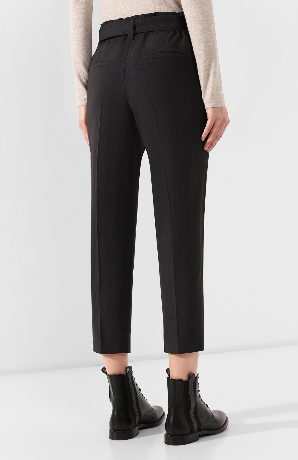 Брюки с поясом BRUNELLO CUCINELLI, арт. MPW07P7029, фото 4