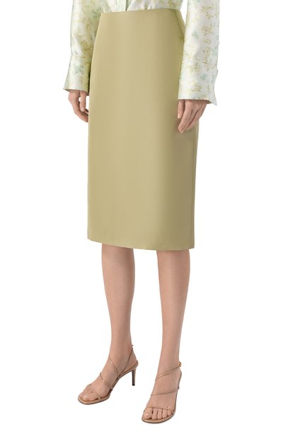 Юбка JIL SANDER зеленого цвета по цене 113500 руб., арт. J03MA0302/J70221, фото 3 Юбка JIL SANDER, арт. J03MA0302/J70221, фото 3