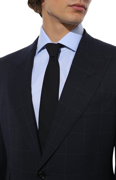 Шерстяной галстук BRUNELLO CUCINELLI темно-синего цвета по цене 25100 руб., арт. M032P0018, фото 2 Шерстяной галстук BRUNELLO CUCINELLI, арт. M032P0018, фото 2