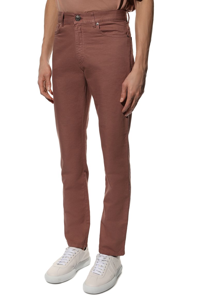 Брюки из хлопка и льна ZEGNA, арт. UZI37/GAN, фото 3