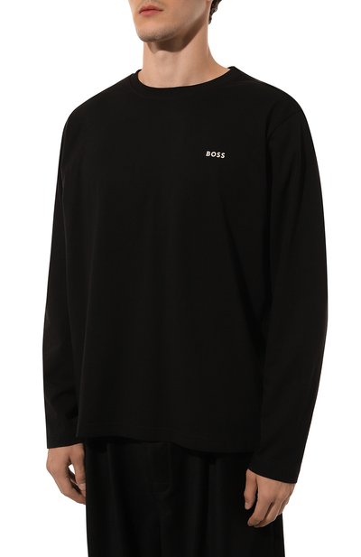 Хлопковый лонгслив BOSS ORANGE, арт. 50528213, фото 3