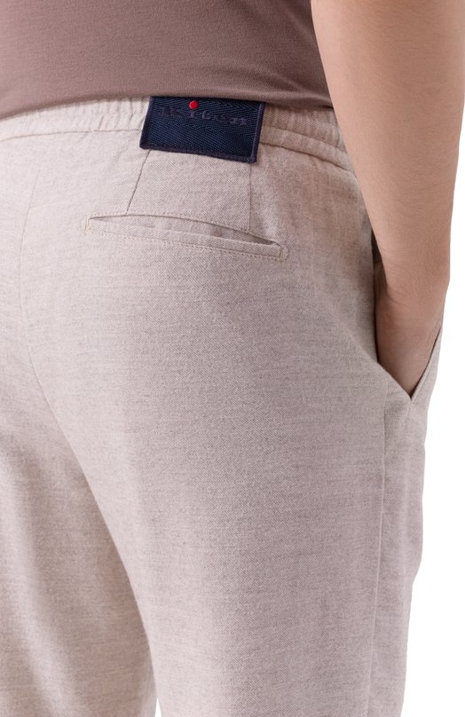 Брюки из хлопка и шерсти Kiton UPLACRK0131H03 Бежевый  UPLACRK0131H03 Фото 5
