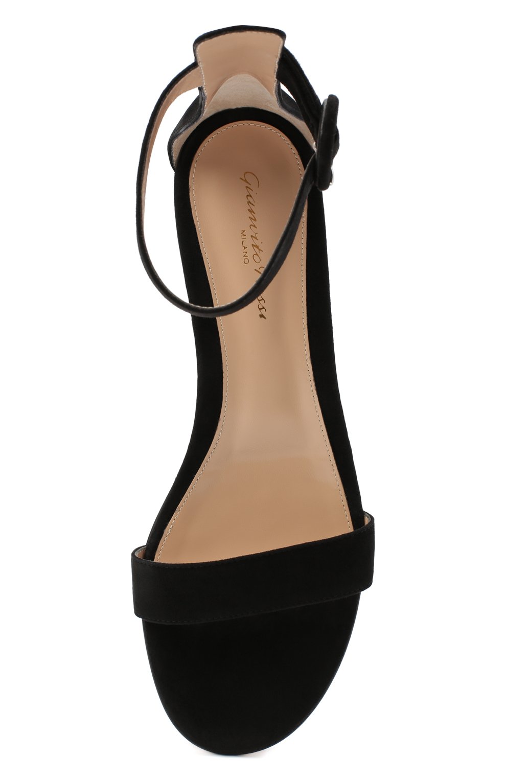 Замшевые босоножки portofino 20 GIANVITO ROSSI черного цвета по цене 95050 руб., арт. G60354.20RIC.CAMNER0, фото 5 Замшевые босоножки portofino 20 GIANVITO ROSSI, арт. G60354.20RIC.CAMNER0, фото 5