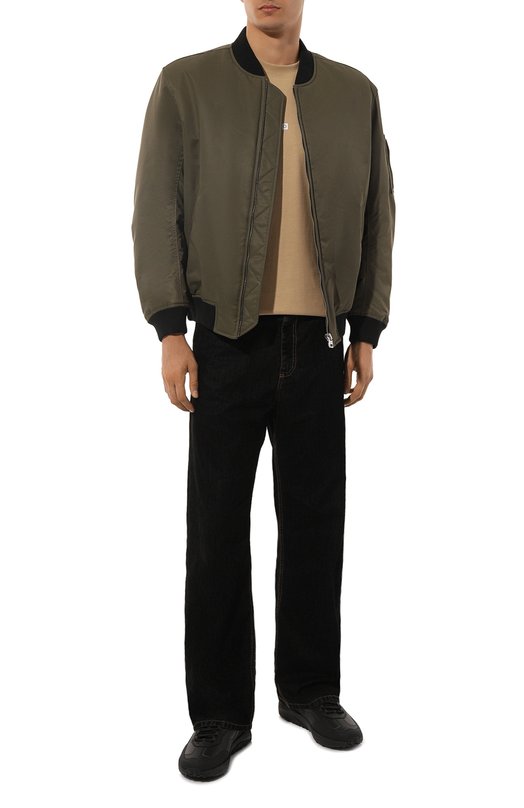 Хлопковая футболка HUGO Blue Бежевый, фото 2