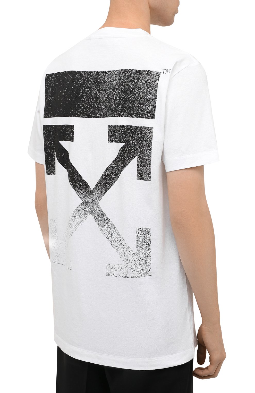 Хлопковая футболка OFF-WHITE белого цвета по цене 31200 руб., арт. 0MAA027F21JER005, фото 4 Хлопковая футболка OFF-WHITE, арт. 0MAA027F21JER005, фото 4