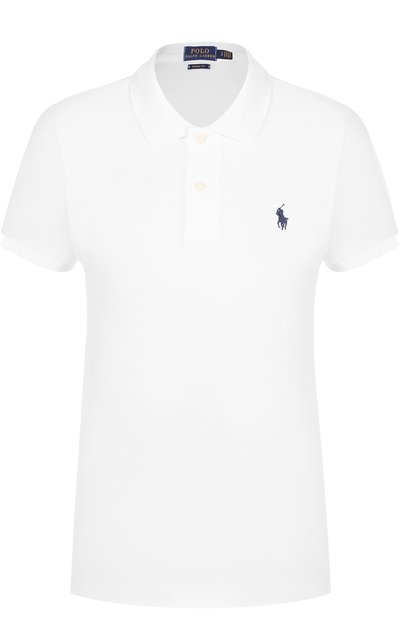 Хлопковое поло с вышитым логотипом бренда POLO RALPH LAUREN, арт. 211505669, фото 1