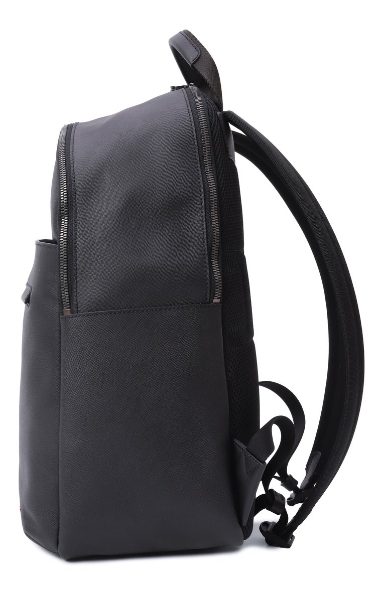 Мужской рюкзак KITON черного цвета, арт. UBA0114N0122808 | Фото 4 (Размер: large; Материал: Натуральная кожа; Сумки-технические: Рюкзаки - большие; Стили: Классический)