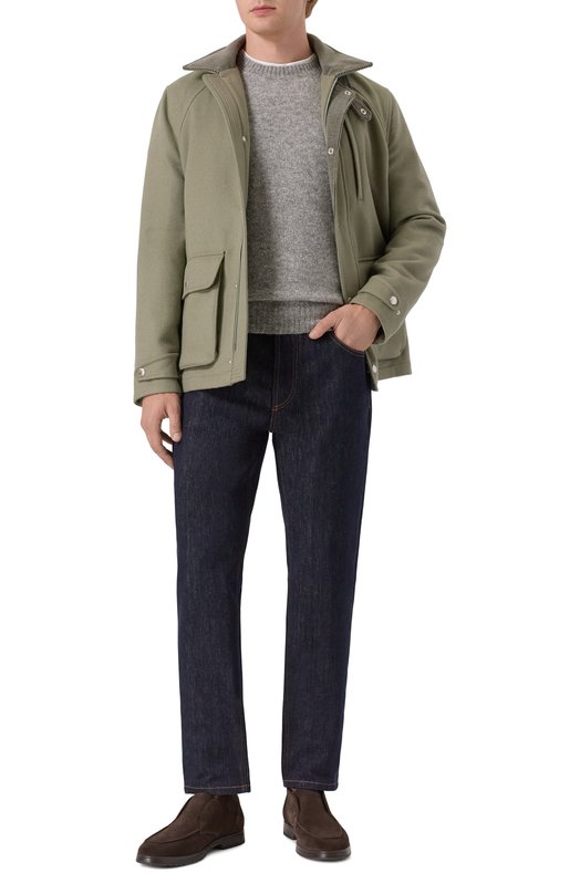 Джинсы Traditional Fit Brunello Cucinelli M233PD3210 Синий  M233PD3210 Фото 2
