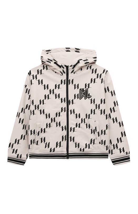 

Хлопковая толстовка Karl Lagerfeld Kids, Кремовый