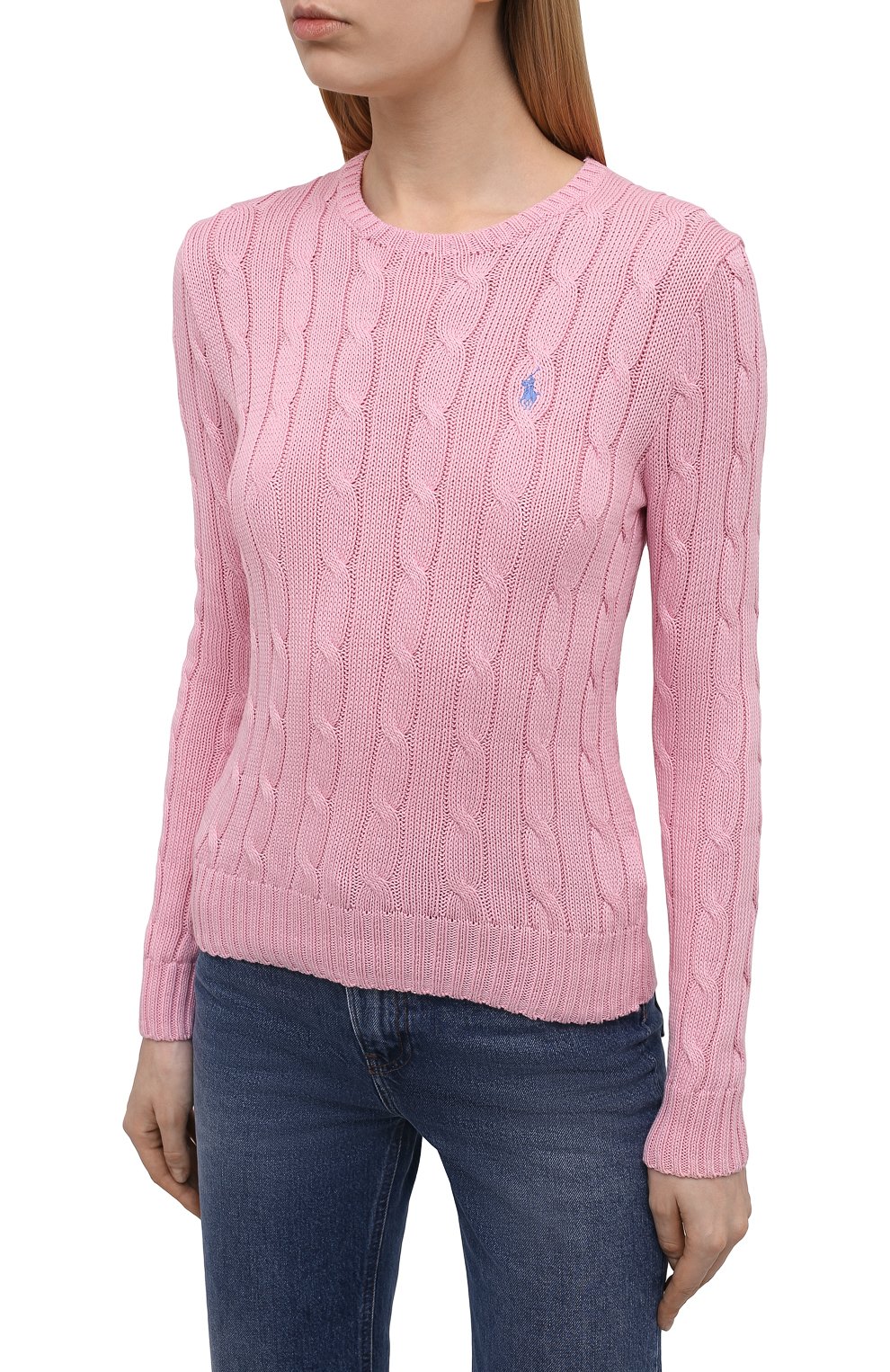 Хлопковый пуловер POLO RALPH LAUREN розового цвета по цене 19650 руб., арт. 211580009, фото 3 Хлопковый пуловер POLO RALPH LAUREN, арт. 211580009, фото 3