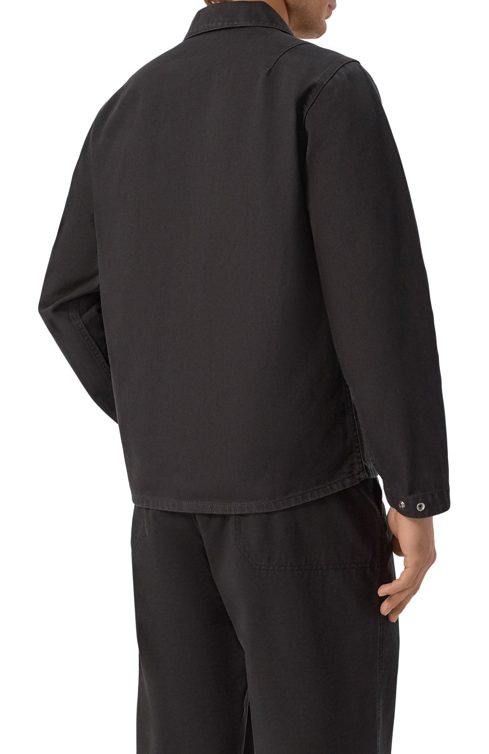 Джинсовая куртка-рубашка STONE ISLAND черного цвета по цене 73650 руб., арт. L1S141200002/S0J24, фото 4 Джинсовая куртка-рубашка STONE ISLAND, арт. L1S141200002/S0J24, фото 4