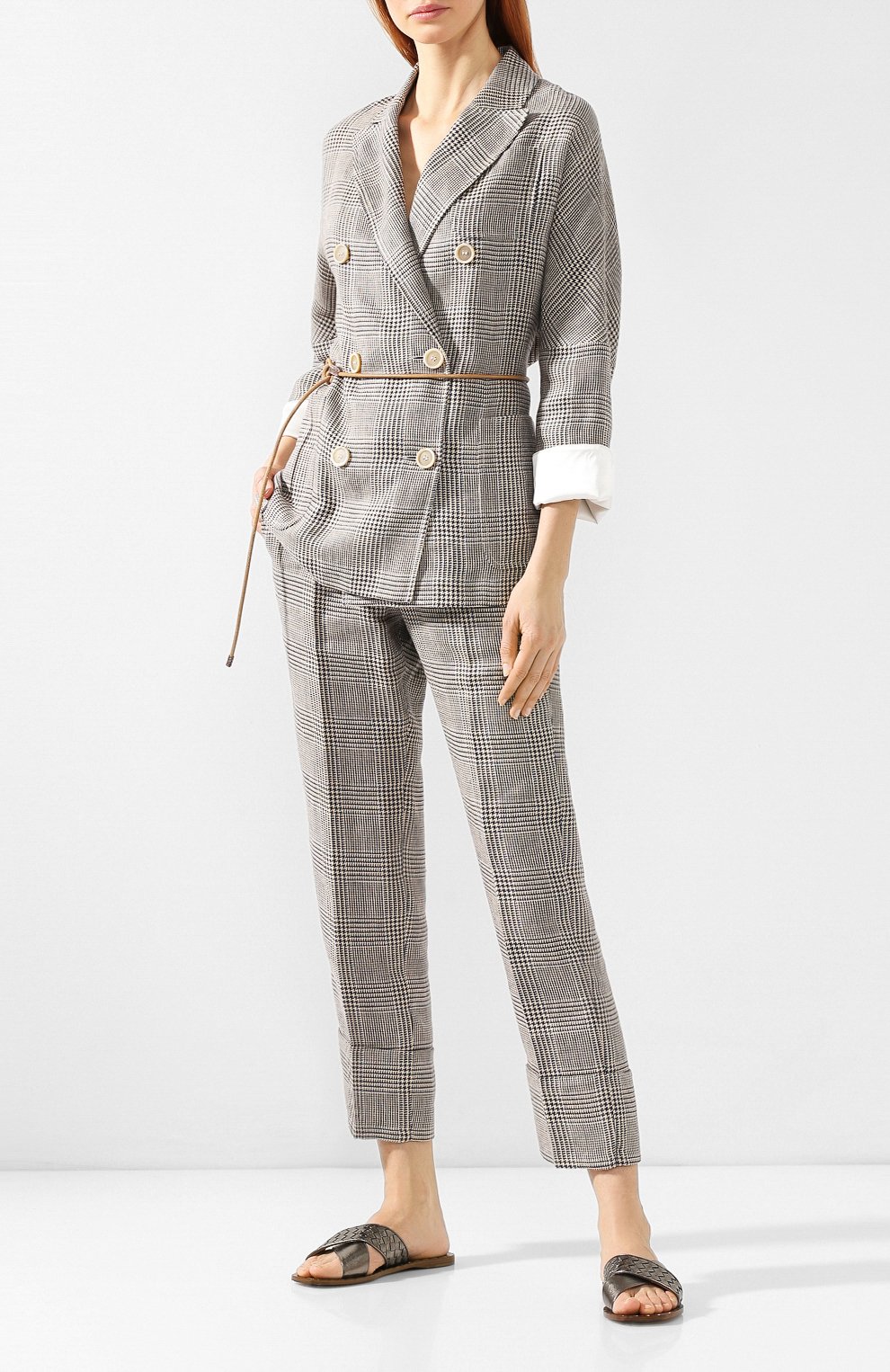 Льняные брюки BRUNELLO CUCINELLI, арт. MF576P6973, фото 2