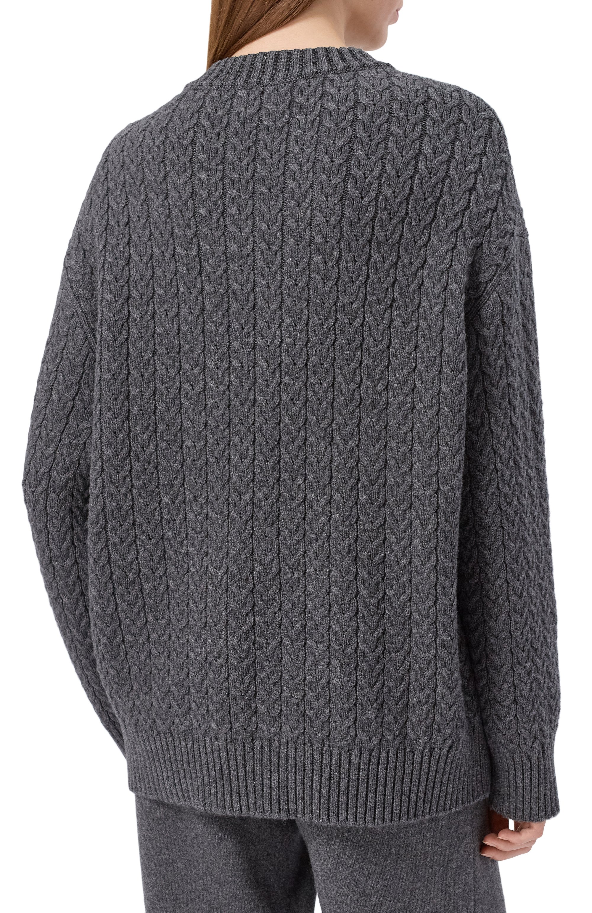 Свитер из шерсти и кашемира FREEAGE темно-серого цвета по цене 59400 руб., арт. W26.JM145.2030.991, фото 4 Свитер из шерсти и кашемира FREEAGE, арт. W26.JM145.2030.991, фото 4