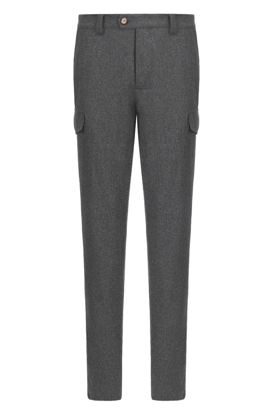 Шерстяные брюки-карго Brunello Cucinelli M038PE1890 Серый M038PE1890