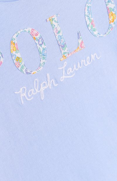 Хлопковая футболка с логотипом бренда POLO RALPH LAUREN, арт. 311688679, фото 3