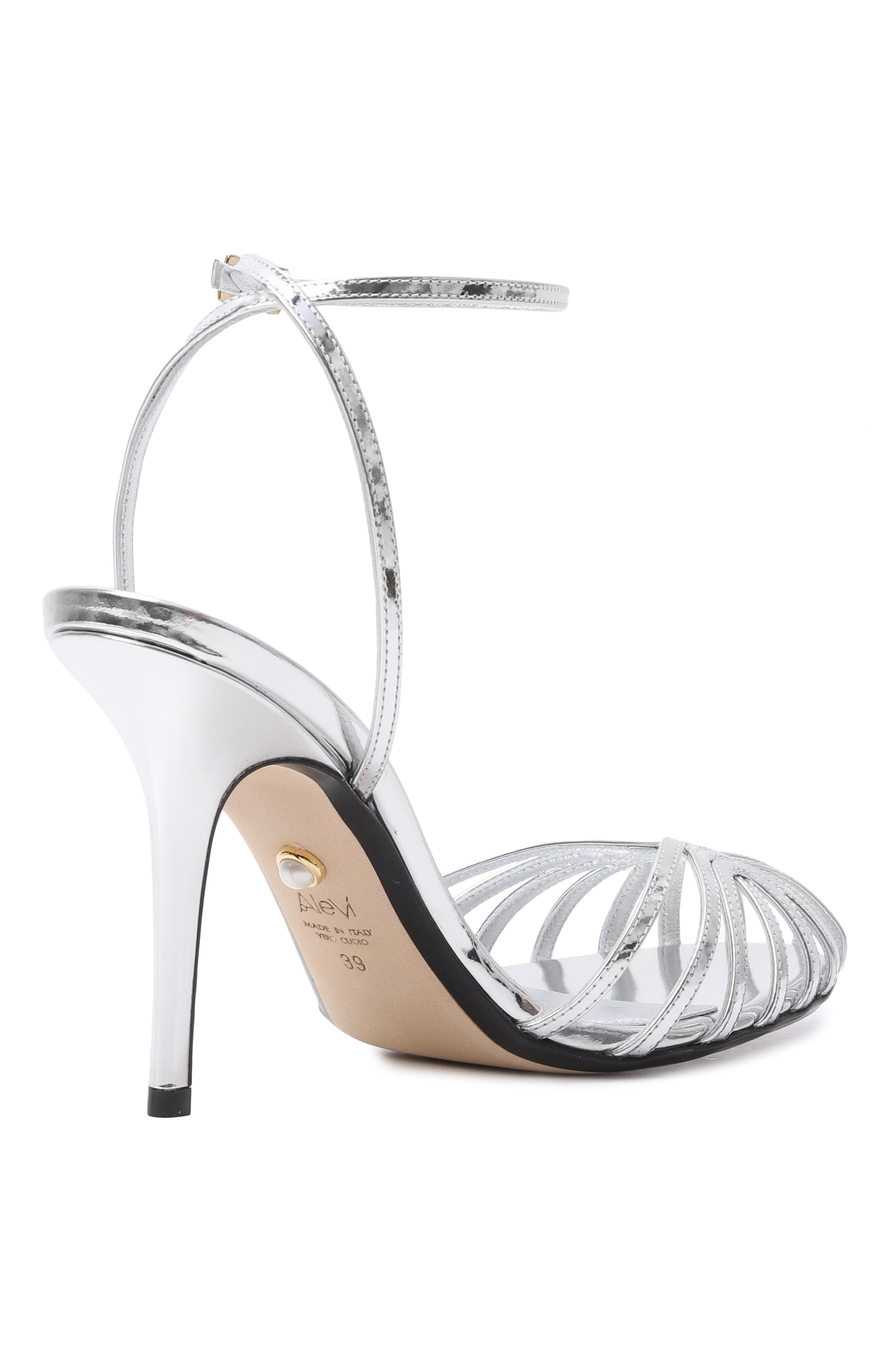 Кожаные босоножки blake 95 ALEVI MILANO, арт. L26SC003.R.0852601/MIRR0R LEATHER, фото 5