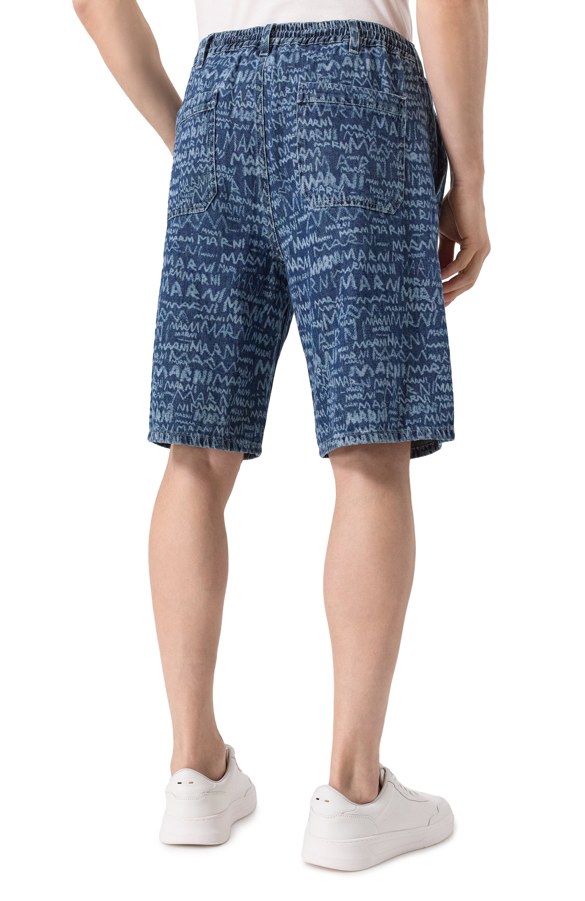 Джинсовые шорты MARNI синего цвета по цене 95900 руб., арт. PUJU0070A0/USCX38, фото 4 Джинсовые шорты MARNI, арт. PUJU0070A0/USCX38, фото 4