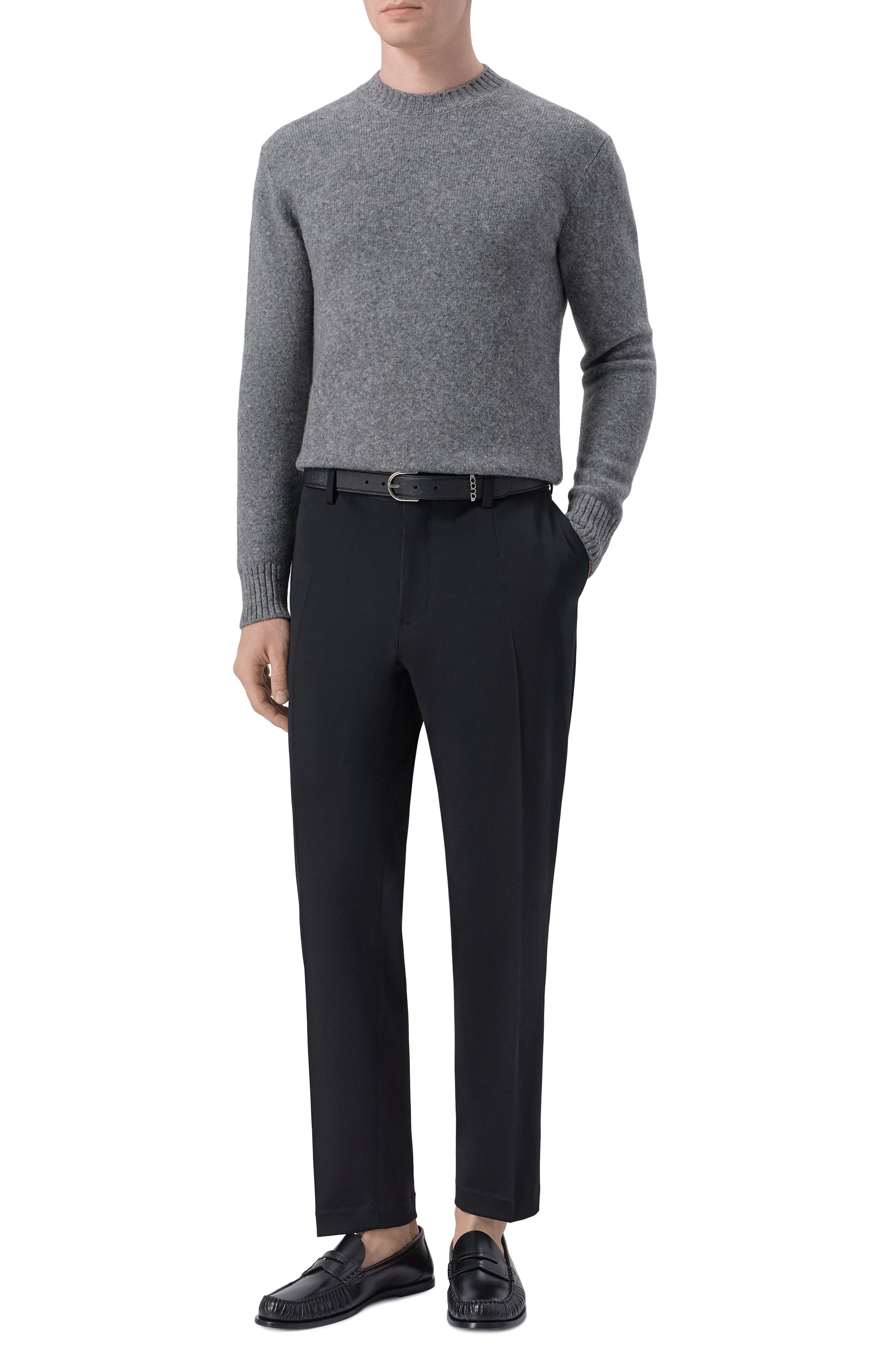 Шерстяные брюки DOLCE & GABBANA черного цвета по цене 89950 руб., арт. GW13ET/FUBGZ, фото 2 Шерстяные брюки DOLCE & GABBANA, арт. GW13ET/FUBGZ, фото 2