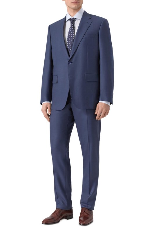 Шерстяной костюм Stefano Ricci S1SF432220/HB_001 Синий S1SF432220/HB_001