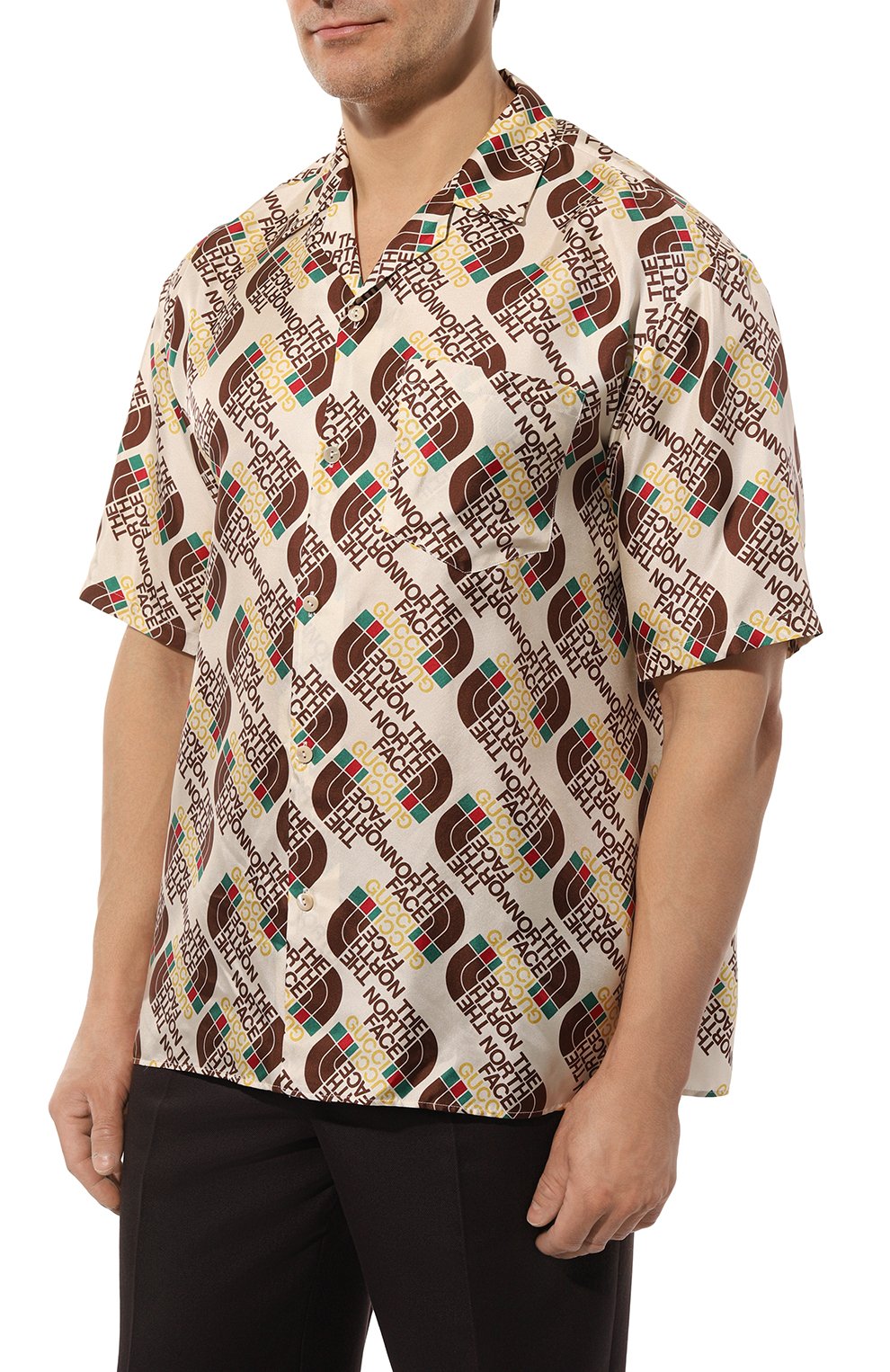 Ше лковая рубашка the north face x gucci GUCCI, арт. 654766 ZAGUR, фото 3