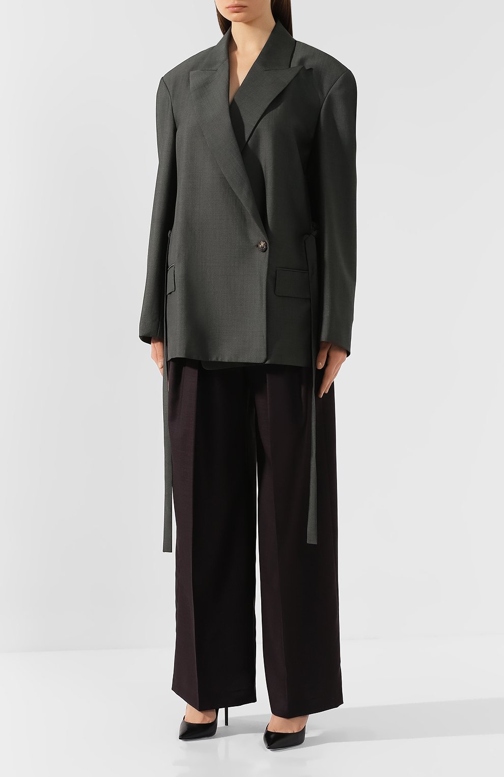 Шерстяной жакет ACNE STUDIOS зеленого цвета по цене 44950 руб., арт. AH0042, фото 3 Шерстяной жакет ACNE STUDIOS, арт. AH0042, фото 3