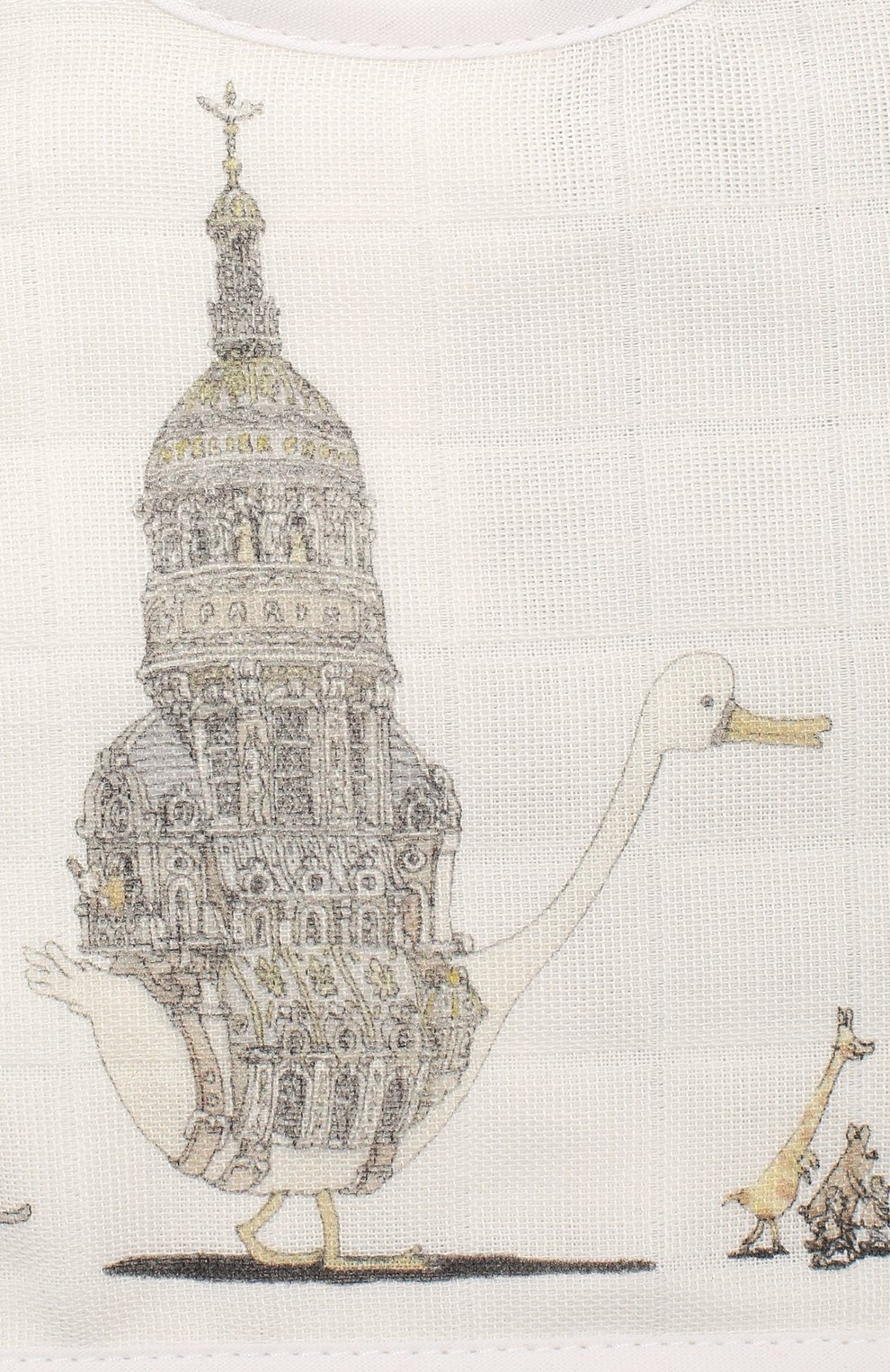 Хлопковый нагрудник ATELIER CHOUX, арт. SMALL BIB-ATELIER CH0UX-G0LD SNAPS, фото 3