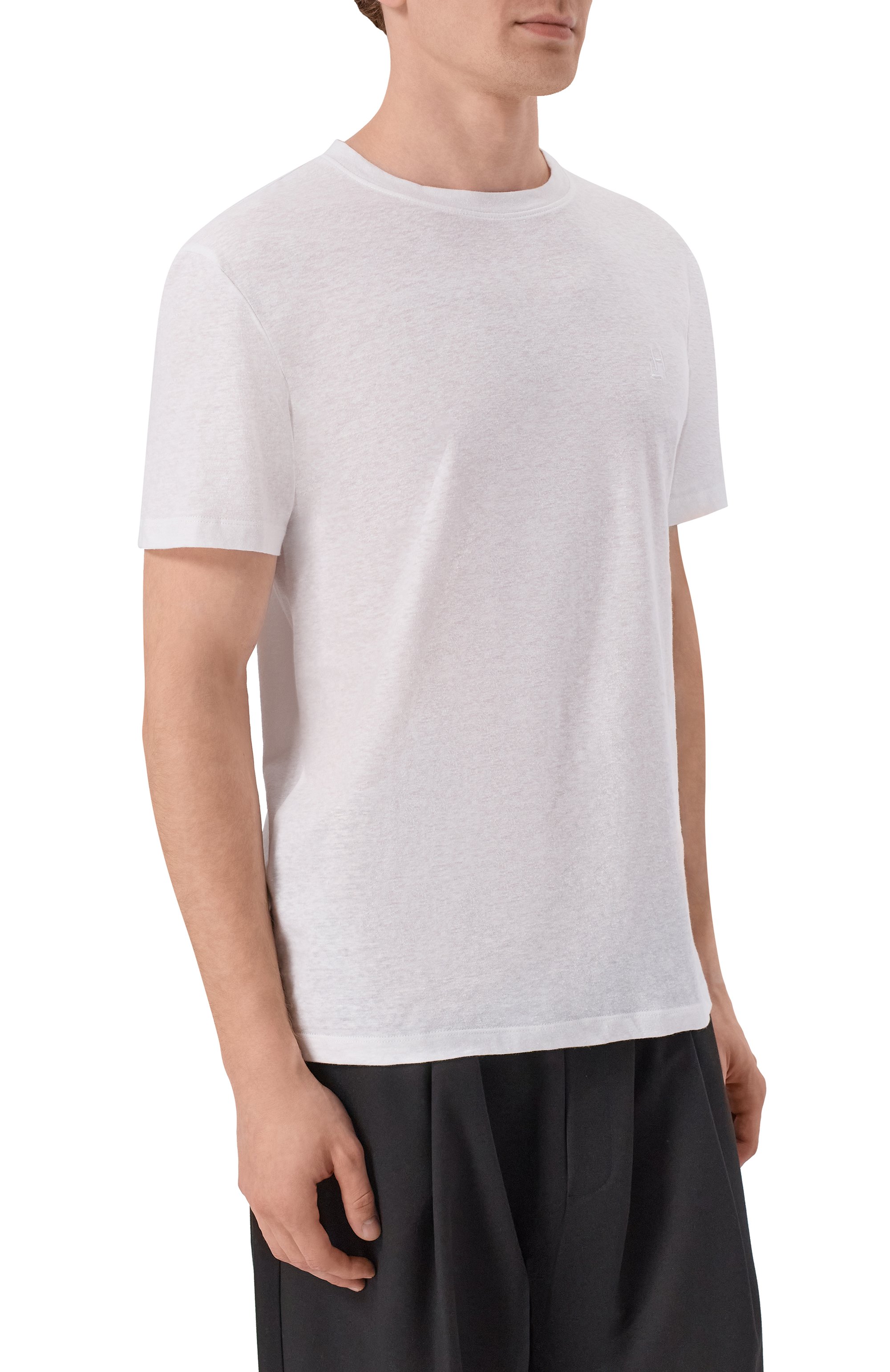 Футболка из хлопка и льна HINNOMINATE, арт. HMABM01505, фото 3