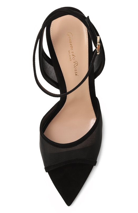 Комбинированные босоножки Dorotea 105 Gianvito Rossi G32611.15RIC.C0ZNENE Чёрный  G32611.15RIC.C0ZNENE Фото 6