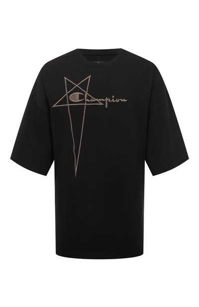 Мужская хлопковая футболка rick owens x champion RICK OWENS, арт. CM01D9229/CHJER