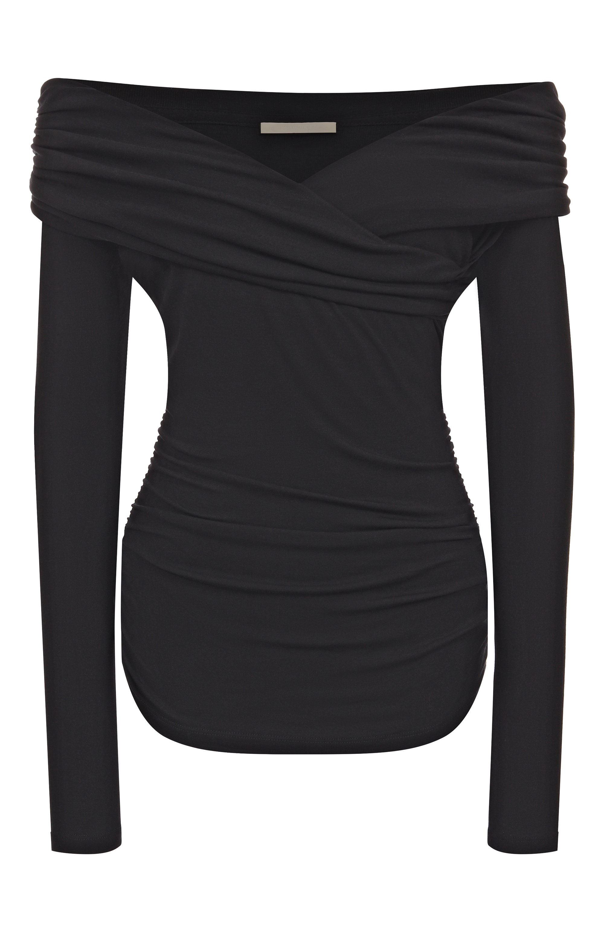 Топ из вискозы и шерсти 12 STOREEZ черного цвета по цене 9800 руб., арт. 133776, фото 1 Топ из вискозы и шерсти 12 STOREEZ, арт. 133776, фото 1