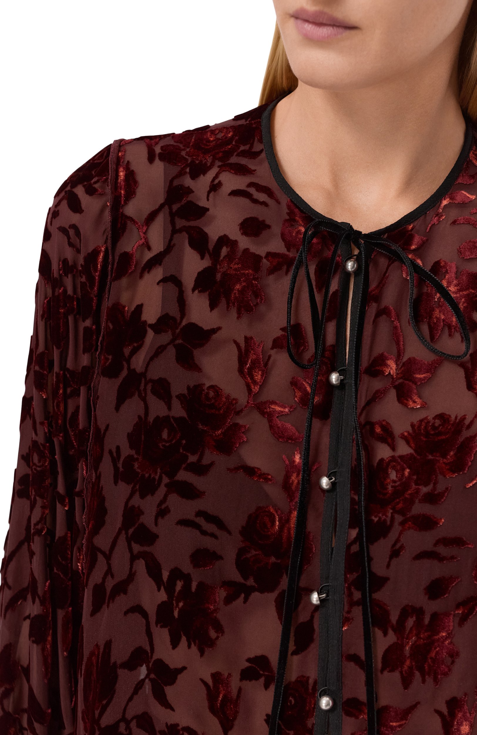 Блузка из вискозы и шелка ANN DEMEULEMEESTER, арт. B0014275/FA749, фото 5
