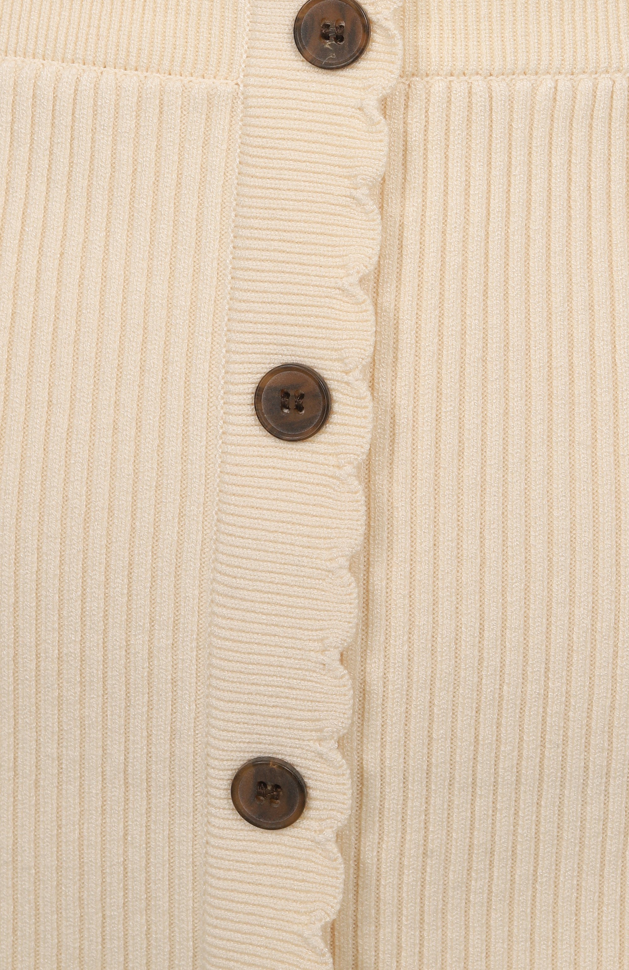 Юбка из вискозы YUZEFI кремового цвета по цене 29950 руб., арт. YUZSS25-RW-KN19-32, фото 6 Юбка из вискозы YUZEFI, арт. YUZSS25-RW-KN19-32, фото 6